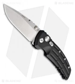 Hogue Knives EX01 Knife Black Aluminum Handle Drop Point Blade (4" Tumble Plain)