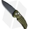 Hogue Knives EX-A01 Automatic Knife Drop Point Green Aluminum (3.5" Black Plain)