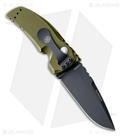 Hogue Knives EX-A01 Automatic Knife Drop Point Green Aluminum (3.5" Black Plain) 4 Hogue Knives EX-A01 Automatic Knife Drop Point Green Aluminum (3.5" Black Plain) - Image 2