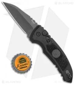 Hogue Knives A01 Microswitch Auto Knife Sig Medallion Wharncliffe (2.6" Black) -Knives Shop Hogue A01 Microswitch Wharncliffe Black Sig Medallion Black 16102 BHQ 100450 jr bottlecap