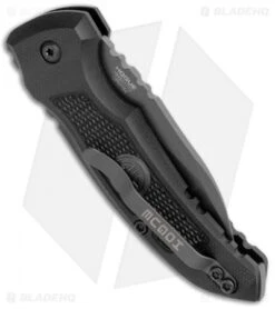 Hogue Knives A01 Microswitch Auto Knife Sig Medallion Wharncliffe (2.6" Black) -Knives Shop Hogue A01 Microswitch Wharncliffe Black Sig Medallion Black 16102 BHQ 100450 jr side