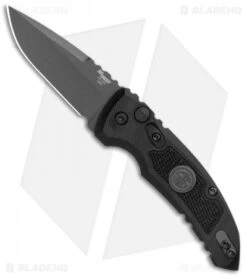 Hogue Knives A01 Microswitch Auto Knife Sig Medallion Drop Point (2.6" Black)