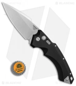 Hogue Knives EX-A05 Spear Point Automatic Knife Black (4" Stonewash) 34510 -Knives Shop Hogue Auto Black Spear Point plain BHQ 80665 er bottlecap