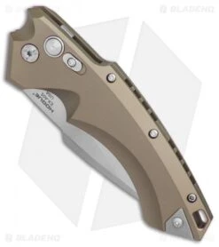 Hogue Knives EX-A05 Spear Point Automatic Knife FDE (4" Stonewash) 34514 -Knives Shop Hogue Auto FDE Spear Point plain BHQ 80667 er spine