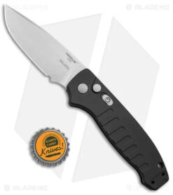 Hogue Ballista Drop Point Automatic Knife Matte Black (3.5" Tumbled) 64136 -Knives Shop Hogue Ballista Auto Matte Black DP Tumbled BHQ 140241 jr bottlecap