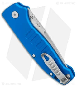 Hogue Ballista Tanto Automatic Knife Matte Blue (3.5" Tumbled) 64123 -Knives Shop Hogue Ballista Auto Matte Blue Tanto Tumbled BHQ 140238 jr side