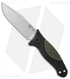 Hogue EX-F02 Clip Point Fixed Blade OD Green Polymer/Rubber (4.5" Stonewash)