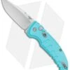 Hogue Knives A01 Microswitch Automatic Knife Aqua Blue (2.6" Stonewash) 24113 -Knives Shop Hogue Knives A01 Microswitch Auto Aqua Blue SW 24113 BHQ 78508 jr