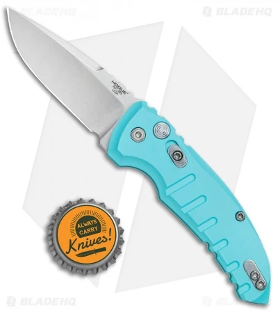 Hogue Knives A01 Microswitch Automatic Knife Aqua Blue (2.6" Stonewash) 24113 6 Hogue Knives A01 Microswitch Automatic Knife Aqua Blue (2.6" Stonewash) 24113 - Image 4