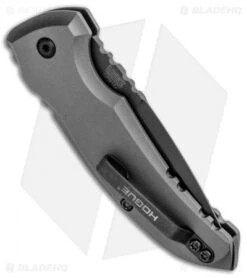 Hogue Knives A01 Microswitch Automatic Knife Gray (2.6" Black) 24114 -Knives Shop Hogue Knives A01 Microswitch Gray Black 24114 BHQ 94203 jr side