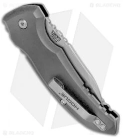 Hogue Knives A01 Microswitch Automatic Knife Gray (2.6" Stonewash) 24102 -Knives Shop Hogue Knives A01 Microswitch Wharncliffe Auto Gray SW 24102 BHQ 92704 jr side