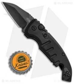 Hogue Knives CA Legal A01 Microswitch Wharncliffe Automatic Knife (1.8" Black) -Knives Shop Hogue Knives CA Legal A01 Microswitch Wharncliffe Auto Black Bottle Opener Black 24146 BHQ 92701 jr bottlecap