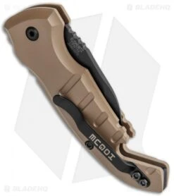 Hogue Knives CA Legal A01 Microswitch Wharncliffe Auto Knife FDE (1.8" Black) -Knives Shop Hogue Knives CA Legal A01 Microswitch Wharncliffe FDE Black BHQ 79826 jr side