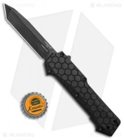 Hogue Knives Compound OTF Automatic Knife Tanto Black (3.5" Black) 34026 -Knives Shop Hogue Knives Compound OTF Auto Tanto Black Black 34026 BHQ 93911 jr bottlecap
