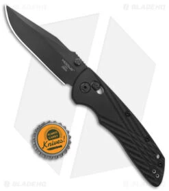 Hogue Knives Deka Clip Point Pocket Knife Black G-10 (3.25" Black 20CV) -Knives Shop Hogue Knives Deka Folding DP Black G 10 Black 24276 BHQ 102925 jr bottlecap