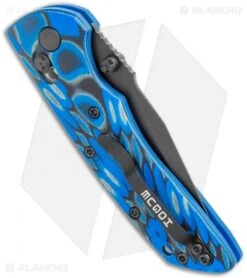 Hogue Knives Deka Clip Point Pocket Knife Blue Lava G-Mascus (3.25" Black 20CV) -Knives Shop Hogue Knives Deka Folding DP Blue Lava G Mascus Black 24275 EXLMGE BHQ 120553 jr side