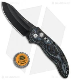 Hogue Knives EX-A04 Automatic Knife Black/Gray G-Mascus (3.5" Black) 34439 -Knives Shop Hogue Knives EX A04 Auto Black Gray G Mascus Black 34439 BHQ 91394 jr bottlecap