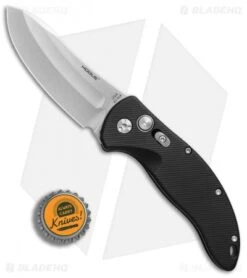 Hogue Knives EX-A04 Upswept Automatic Knife Matte Black (3.5" Tumbled) -Knives Shop Hogue Knives EX A04 Upswept matte black tumbled BHQ 72287 er bottlecap
