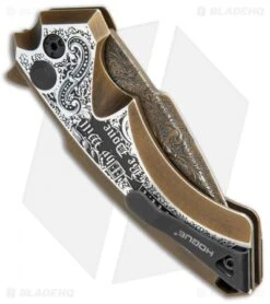 Hogue Knives/Outlaw Ordnance/Manspot X5 Flipper Knife (3.5" Bronze) Exclusive -Knives Shop Hogue Knives EX A05 SP Manspot Exclusive BHQ 105684 jr side