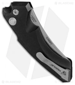 Hogue Knives EX-A05 Wharncliffe Automatic Knife Black (3.5" Stonewash) 34520 -Knives Shop Hogue Knives EX A05 Wharncliffe Auto Black SW 34520 BHQ 100447 jr side