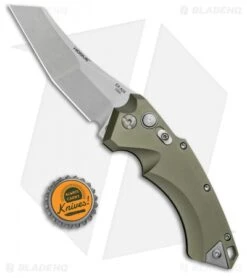 Hogue Knives EX-A05 Wharncliffe Automatic Knife OD Green (3.5" Stonewash) 34521 -Knives Shop Hogue Knives EX A05 Wharncliffe Auto OD Green SW 34521 BHQ 100448 jr bottlecap