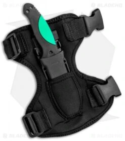 Hogue Knives EX-F02 Tanto Dive Knife Black/Green (4.5" Stonewash) 35265 -Knives Shop Hogue Knives EX F02 Tanto Black Green SW 35265 BHQ 81363 jr sheath