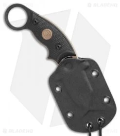 Hogue Knives EX-F03 Hawkbill Karambit Knife Tactical Black (2.25" FDE) 37320 -Knives Shop Hogue Knives EX F03 Hawkbill Karambit Knife Emperor Scorpion 2.25 FDE 37320 BHQ 118613 LS Sheath2