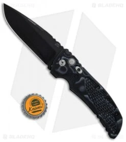 Hogue Knives EX-A01 Automatic Knife Black G-10 (4" Black) -Knives Shop Hogue Knives EX01 Auto DP Black G 10 Black Plain 34119 BHQ 9961 jr bottlecap