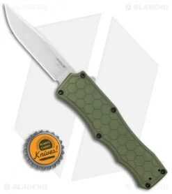 Hogue Knives Clip Point OTF Automatic Knife OD Green (3.5" Stonewash) -Knives Shop Hogue Knives Exploit CP OTF Auto Olive Drab Green SW 34051 EXLMGE BHQ 105347 jr bottlecap