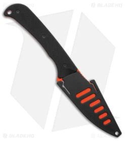 Hogue Knives Extrak Fixed Blade Knife Black G-10 (3.3" Hunter Orange) 35864 -Knives Shop Hogue Knives Extrak FBK Black G10 3in Hunter Orange BHQ 179405 td sheath