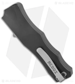 Hogue Knives OTF Automatic Knife Black (3.375" Stonewash) 34010 -Knives Shop Hogue Knives OTF Auto Black SW BHQ 50275 jr side