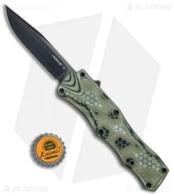 Hogue Knives OTF Automatic Knife Green G-Mascus (3.4" Black) -Knives Shop Hogue Knives OTF Auto Green G Mascus Black 34007 EXLMGE BHQ 77542 jr bottlecap
