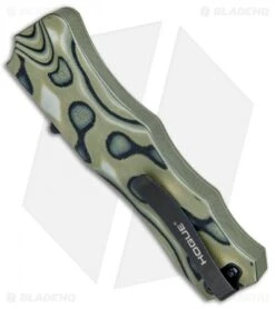 Hogue Knives OTF Automatic Knife Green G-Mascus (3.4" Black) -Knives Shop Hogue Knives OTF Auto Green G Mascus Black 34007 EXLMGE BHQ 77542 jr side