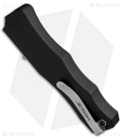 Hogue Knives OTF Tanto Automatic Knife Black (3.375" Stonewash) 34000 -Knives Shop Hogue Knives OTF Tanto Black SW 34000 BHQ 50271 jr side