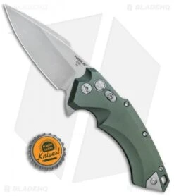 Hogue Knives X5 Spear Point Flipper Knife Green (3.5" Stonewash) 34571 -Knives Shop Hogue Knives X 5 SP Flipper OD Green SW 3.5 34571 BHQ 81370 jr bottlecap
