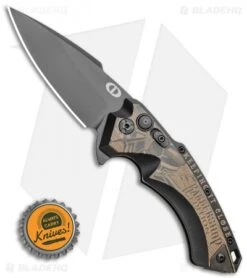 Hogue Knives/Outlaw Ordnance X5 Flipper Knife Class Barbershop (3.5" Black) -Knives Shop Hogue Knives X5 Spear Point Flipper Knife 3.25in Working Class Barbershop 34594 EXLBHQ BHQ 107279 LS Bottlecap