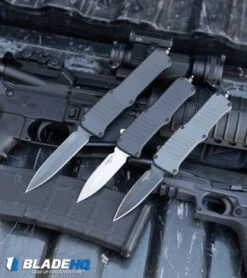 Hogue Mini Incursion D/E OTF Automatic Knife Gray Aluminum (3" Black) 54072 -Knives Shop Hogue Mini Incursion D E OTF Automatic Knife Black Aluminum Tumble 54070 BHQ0 108438 kp gunz web 2
