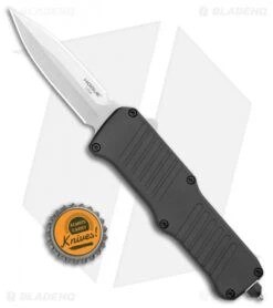 Hogue Mini Incursion D/E OTF Automatic Knife Black Aluminum (3" Tumble) 54070 -Knives Shop Hogue Mini Incursion DE OTF Auto Black Alum Tumble 54070 EXLKRL BHQ 108438 jr bottlecap
