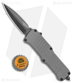 Hogue Mini Incursion D/E OTF Automatic Knife Gray Aluminum (3" Black) 54072 -Knives Shop Hogue Mini Incursion DE OTF Auto Gray Alum Black 54072 EXLKRL BHQ 108440 jr bottlecap