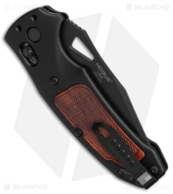 Hogue Sig K320 Classic AXG Tanto Knife Black Aluminum + Walnut (3.5" Black) -Knives Shop Hogue Sig K320 Classic AXG Tanto Knife Black Alum Walnut 3in Black BHQ 140231 td side