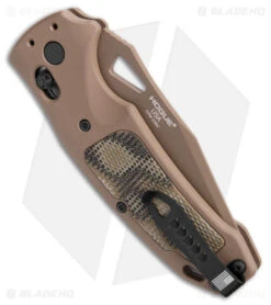 Hogue Sig K320 Scorpion AXG Tanto Knife FDE Aluminum + G-Mascus (3.5" FDE Serr) -Knives Shop Hogue Sig K320 Scorpion AXG TAnto FDE Aluminum G Mascus FDE Serr BHQ 140233 jr side