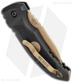 Hogue Sig Sauer A01 Microswitch Automatic Knife Wharncliffe (2.6" FDE) -Knives Shop Hogue Sig Sauer A01 Microswitch Auto Wharncliffe FDE 16100 BHQ 102933 jr side