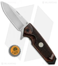 Hogue Sig Sauer EX-02 Spear Point Flipper Knife Reinforced Walnut (3.75" SPB) -Knives Shop Hogue Sig Sauer EX 02 SP Reinforced Walnut SPB 36214 BHQ 88736 jr bottlecap