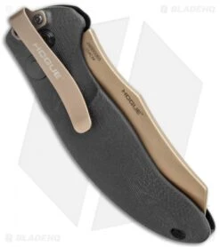 Hogue Sig Sauer EX-A04 Wharncliffe Automatic Knife Black G-10 (3.5" FDE) 36420 -Knives Shop Hogue Sig Sauer EX A04 Wharncliffe Auto Black G 10 FDE 36420 BHQ 84597 jr side