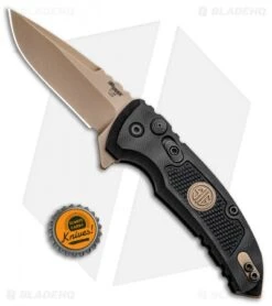 Hogue Sig Sauer X1 Microflip Drop Point Flipper Knife Black G10 (2.6" FDE) -Knives Shop Hogue Sig Sauer X1 Microflip Drop Point Flipper Knife Black G10 FDE BHQ 102931 kp jr bottlecap