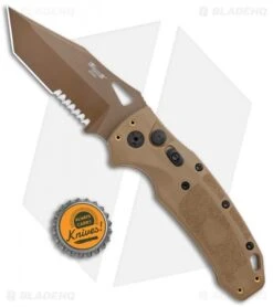Hogue Sig K320A Automatic Tanto Knife Coyote Polymer (3.5" Tan Serrated) 9 Hogue Sig K320A Automatic Tanto Knife Coyote Polymer (3.5" Tan Serrated) -Knives Shop Hogue Sig k320A Tactical Auto Coyote Polymer Tanto Serr Tan BHQ 117427 jr bottlecap