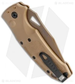 Hogue Sig K320A Automatic Tanto Knife Coyote Polymer (3.5" Tan Serrated) 8 Hogue Sig K320A Automatic Tanto Knife Coyote Polymer (3.5" Tan Serrated) -Knives Shop Hogue Sig k320A Tactical Auto Coyote Polymer Tanto Serr Tan BHQ 117427 jr side