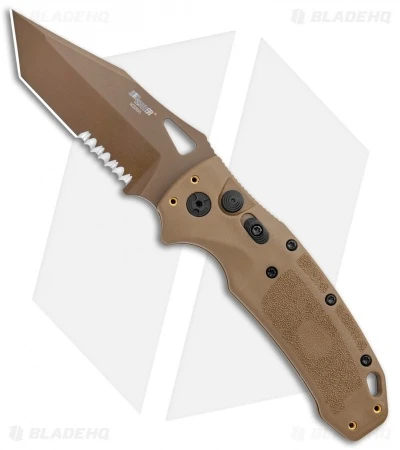 Hogue Sig K320A Automatic Tanto Knife Coyote Polymer (3.5" Tan Serrated) 3 Hogue Sig K320A Automatic Tanto Knife Coyote Polymer (3.5" Tan Serrated)
