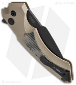 Hogue Knives X5 Tactical Flipper Knife FDE G-Mascus (4" Black) -Knives Shop Hogue X 5 FDE G Mascus 34557 EXLMTG BHQ 49336 jr side