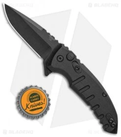 Hogue X1 Microflip Drop Point Flipper Knife Matte Black (2.75" Black) 24176 -Knives Shop Hogue X1 Microflip DP Matte Black Black BHQ 93897 jr bottlecap